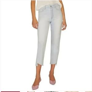 Asymetrical Hem Tapered High Rise Jean